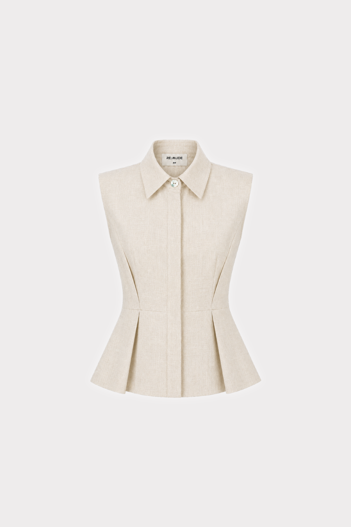 Blusa Anthea Alfaiataria 100% Linho Cru