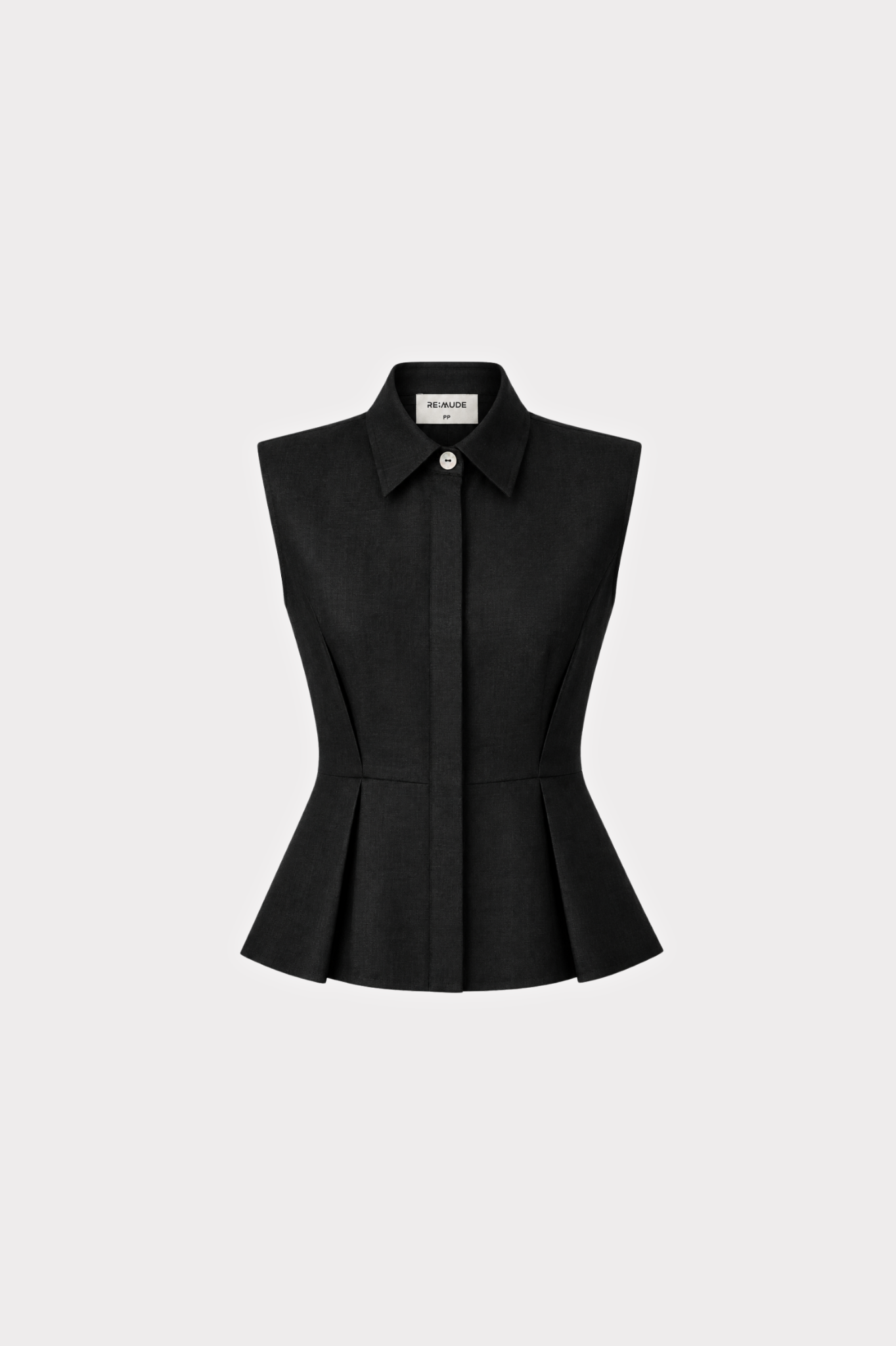 Blusa Anthea Alfaiataria 100% Linho Preto