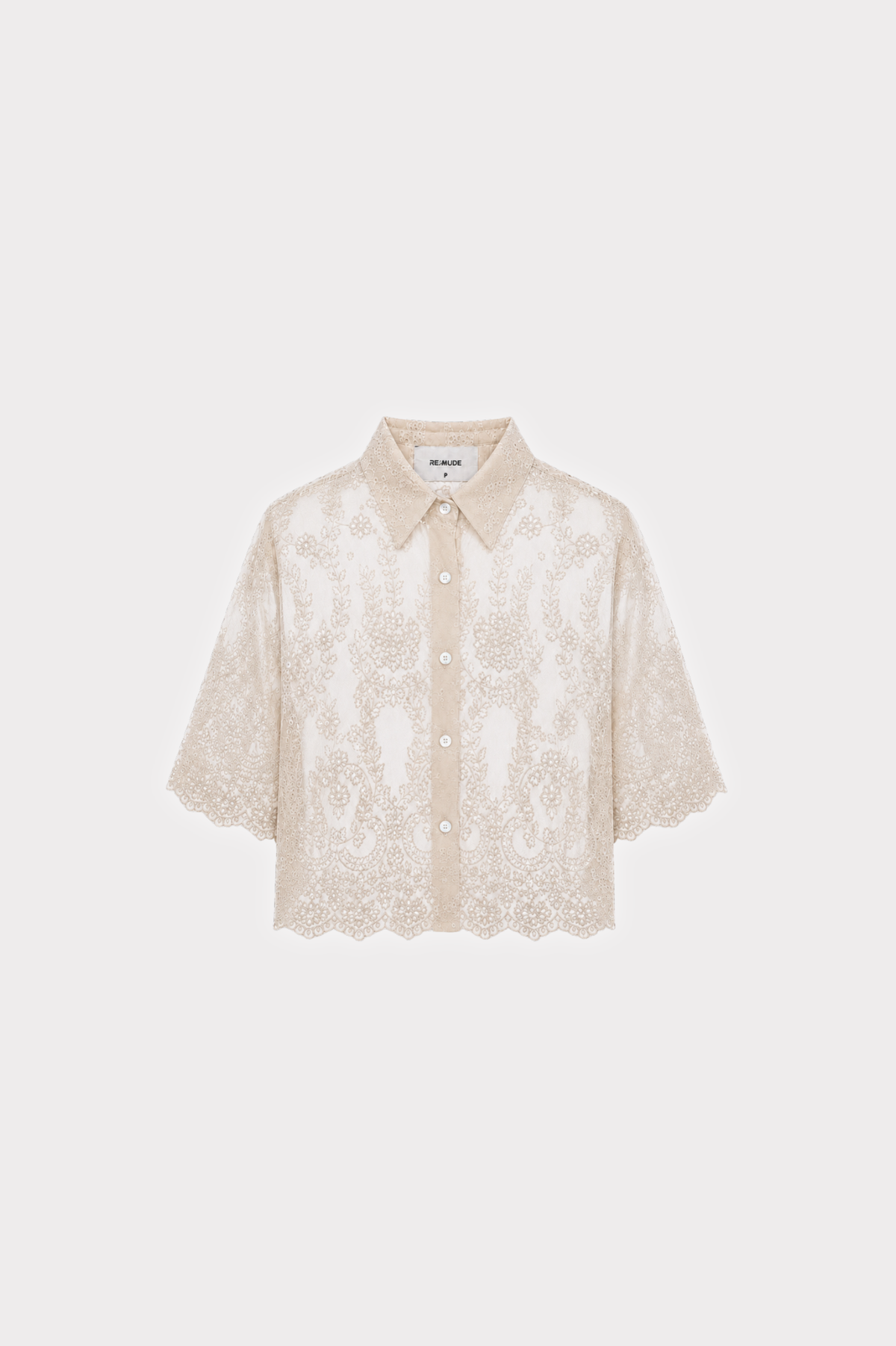 Camisa Évora Cropped Aveia